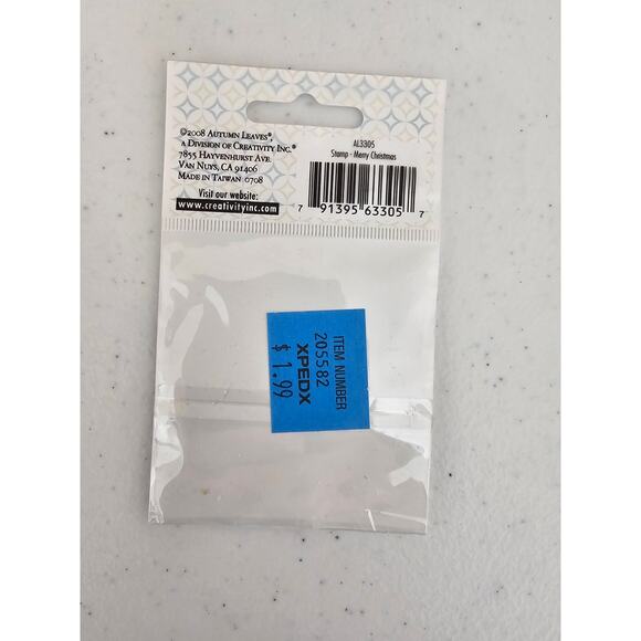 Stampology Clear Rubber Stamp Merry Christmas Holly - Picture 2 of 2